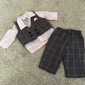 Baby boy suit pants shirt vest